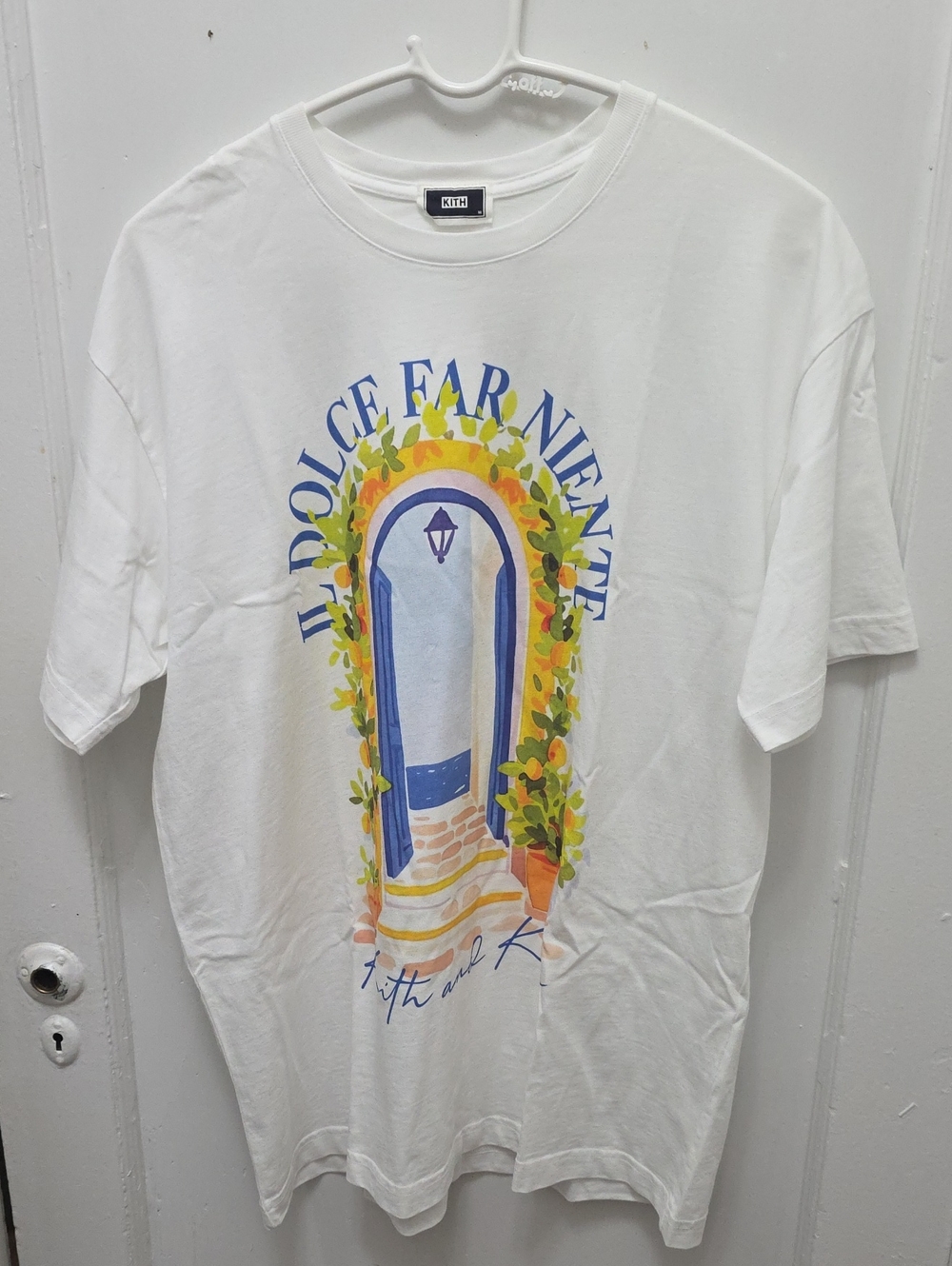 Kith White Graphic Tee Italian Il Dolce Far Niente- Like New